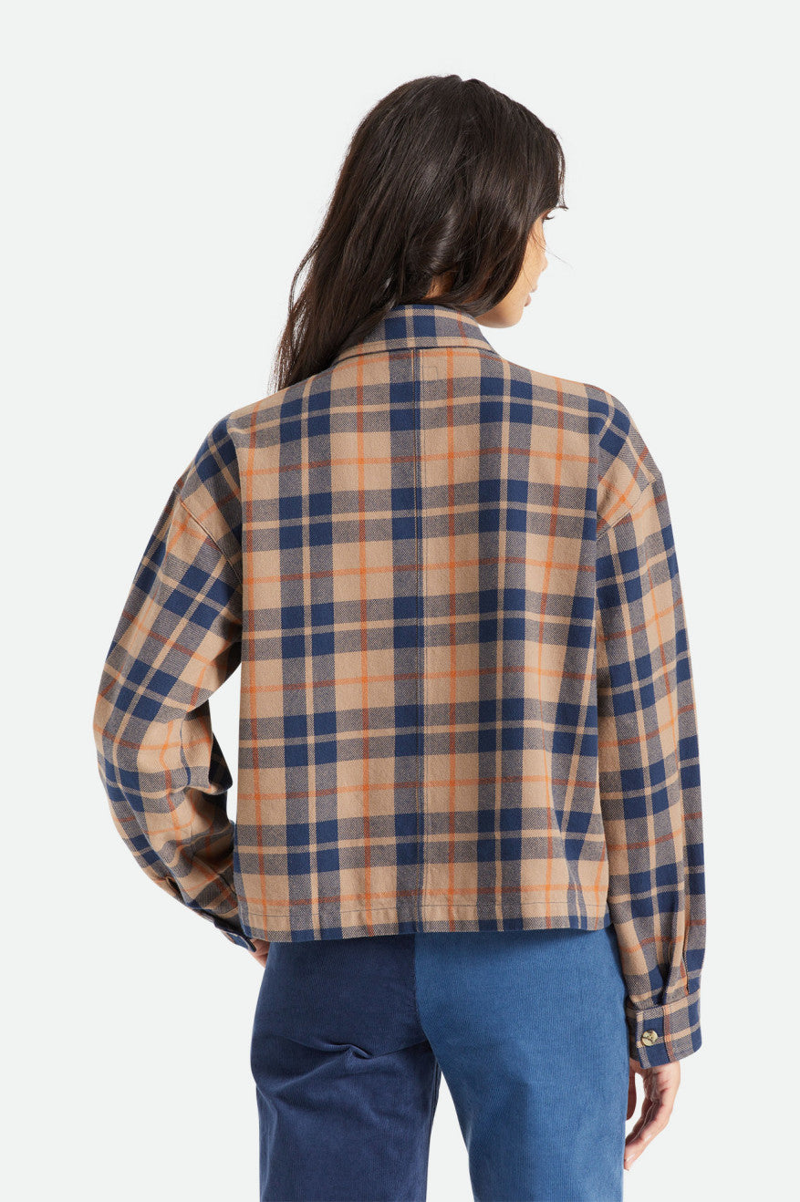 Women's Brixton Bowery L/S Flannels Deep Green | 7426935-GB