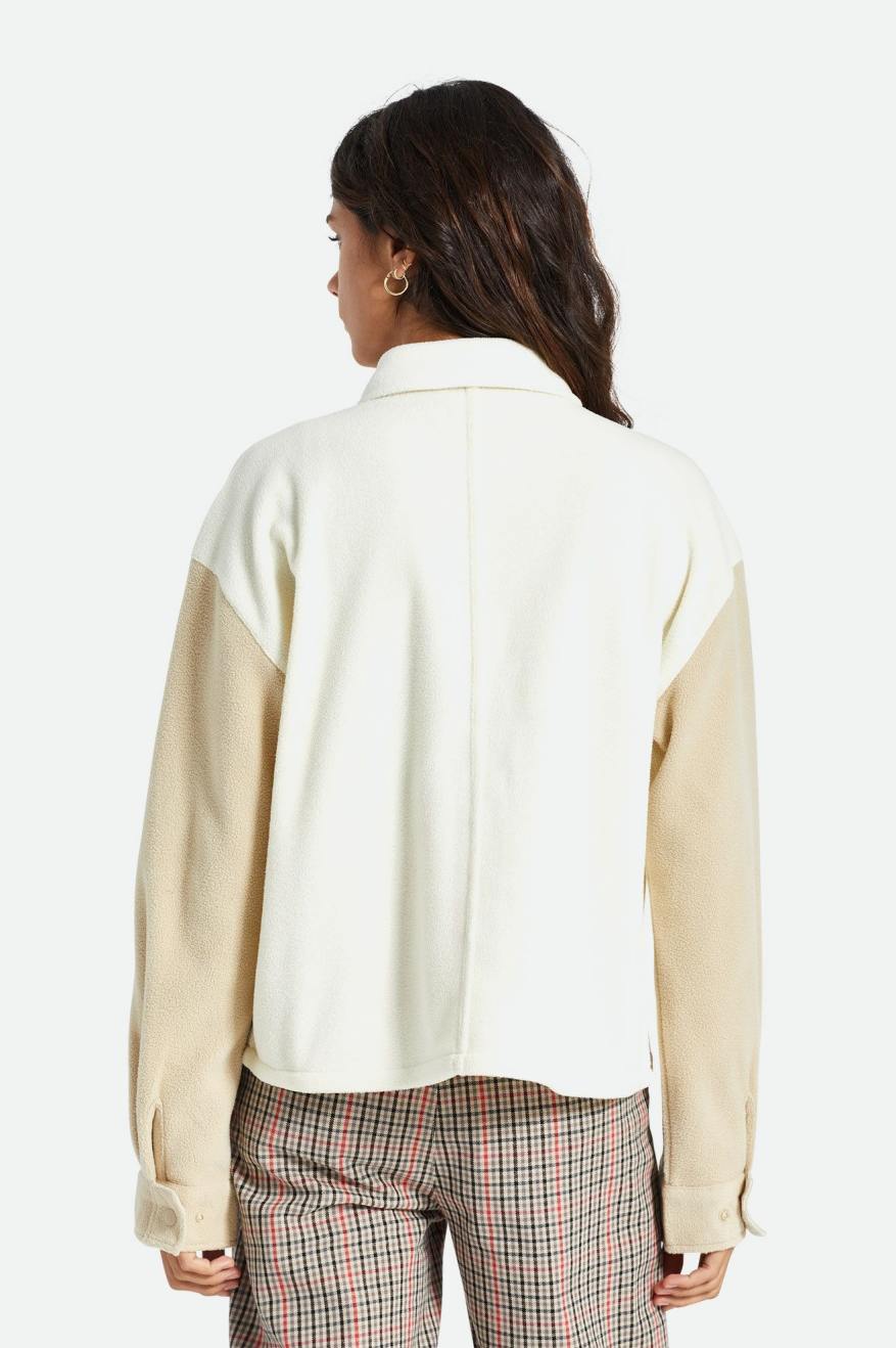 Women's Brixton Bowery Women L/S Arctic Stretch Fleece Sweaters Light Yellow | 2031845-XO