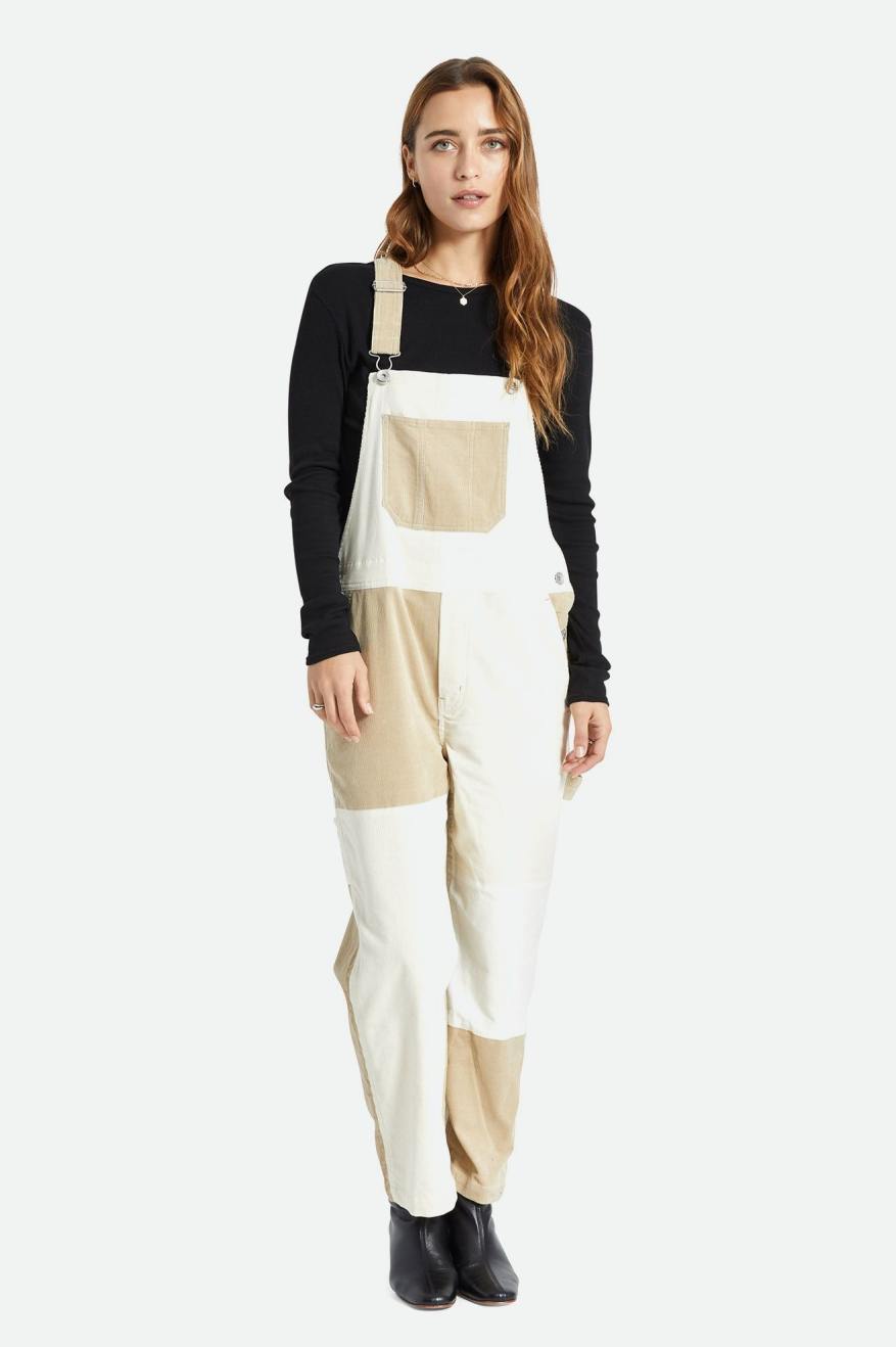 Women's Brixton Christina Crop Jumpsuit Light Yellow | 5264107-GT