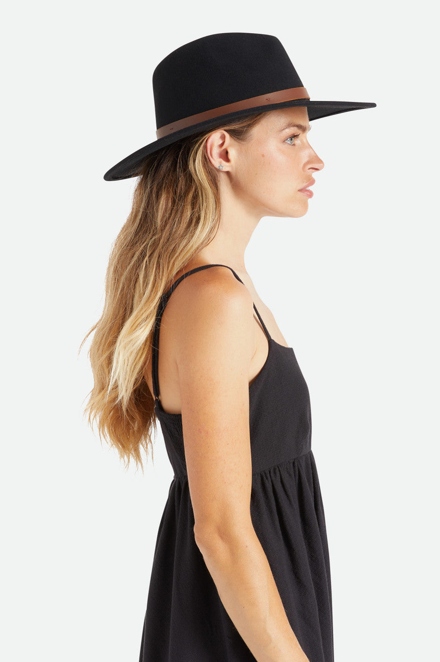 Women's Brixton Field Proper Hat Hats Black | 0792635-BP