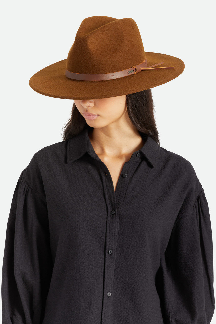 Women's Brixton Field Proper Hat Hats Coffee | 2074865-ZJ