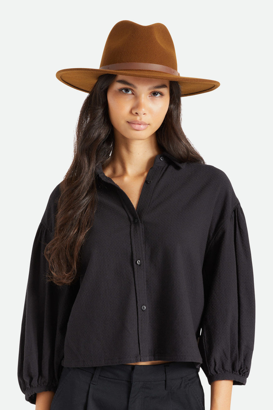 Women's Brixton Field Proper Hat Hats Coffee | 2074865-ZJ