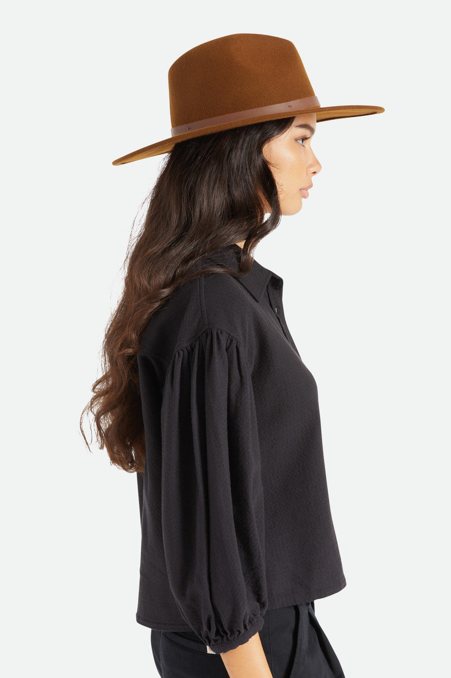 Women's Brixton Field Proper Hat Hats Coffee | 2074865-ZJ