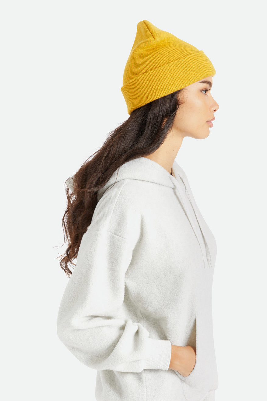 Women's Brixton Harbor Beta Watch Cap Beanie Mustard | 0897564-MC