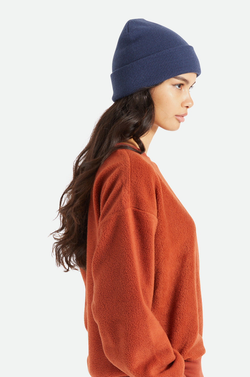 Women's Brixton Harbor Beta Watch Cap Beanie Navy | 2061458-JT