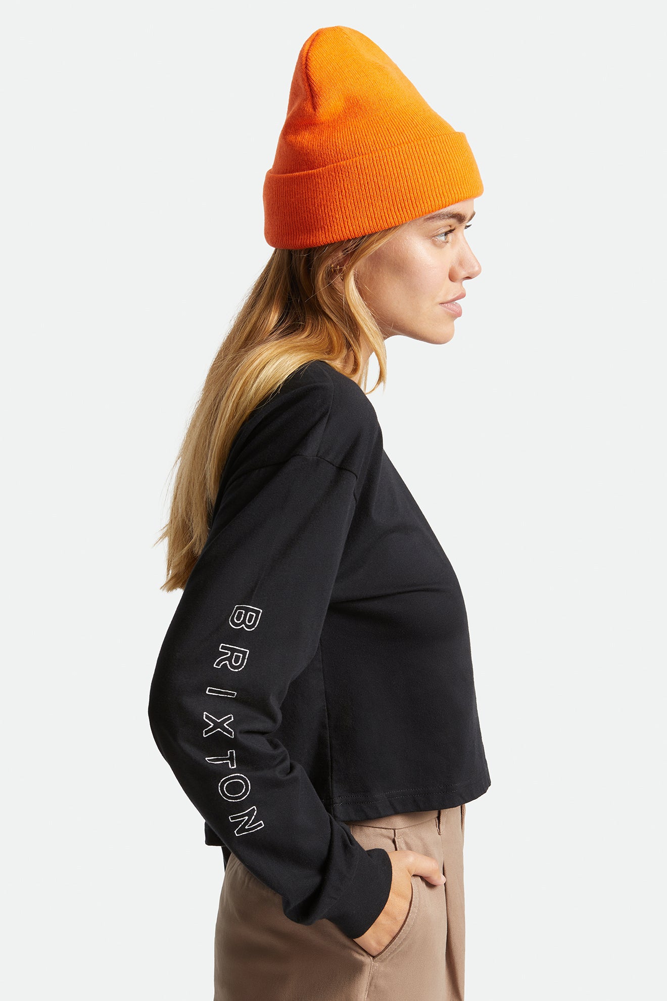 Women's Brixton Harbor Beta Watch Cap Beanie Orange | 3721459-UC