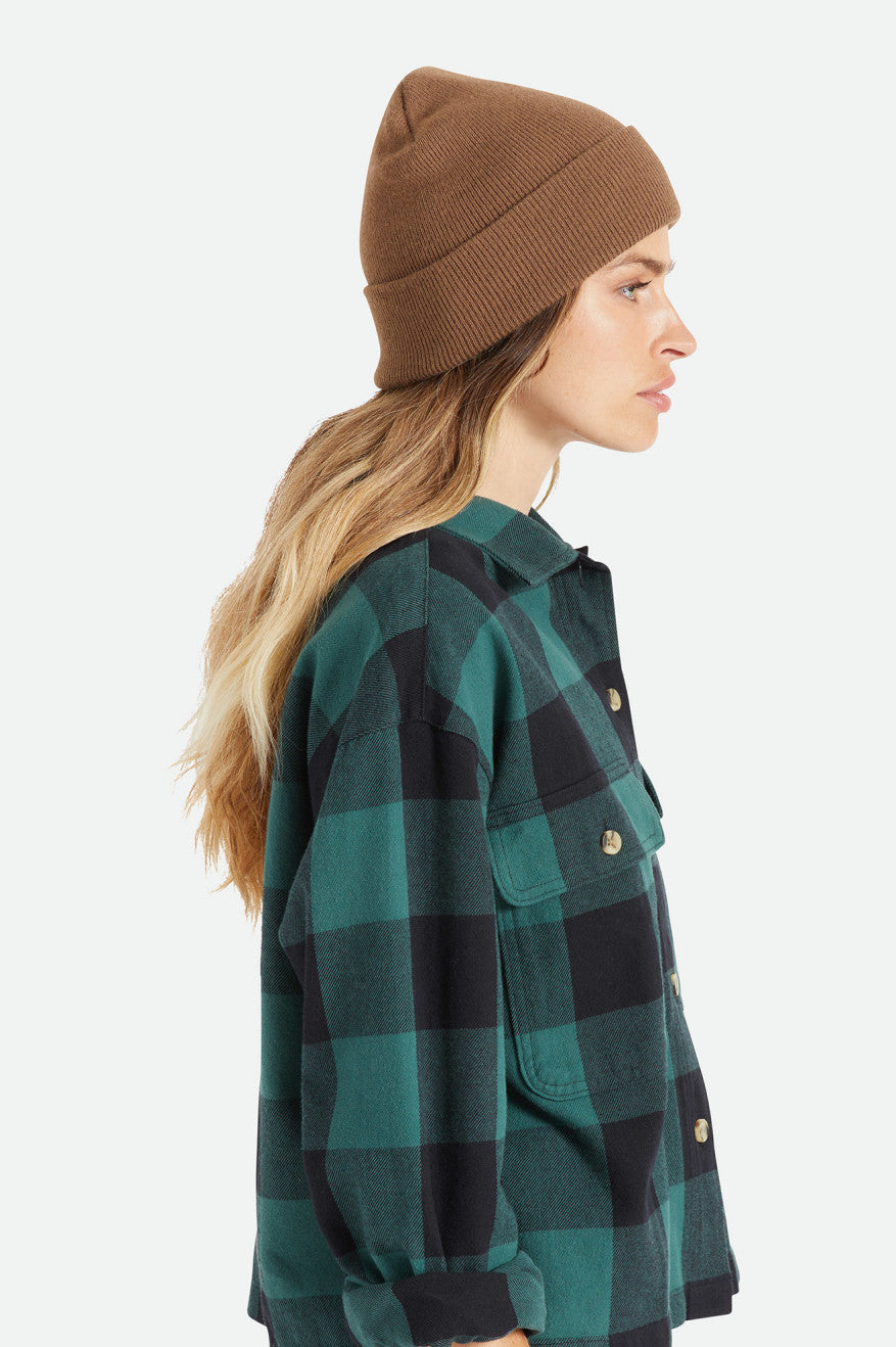 Women's Brixton Harbor Beta Watch Cap Beanie Brown | 7409152-JE