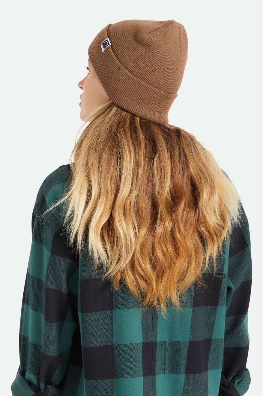 Women's Brixton Harbor Beta Watch Cap Beanie Brown | 7409152-JE