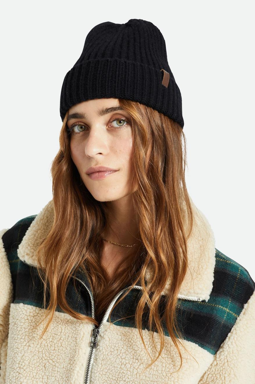 Women's Brixton Heist Reserve Cashmere Beanie Black | 1394026-KX