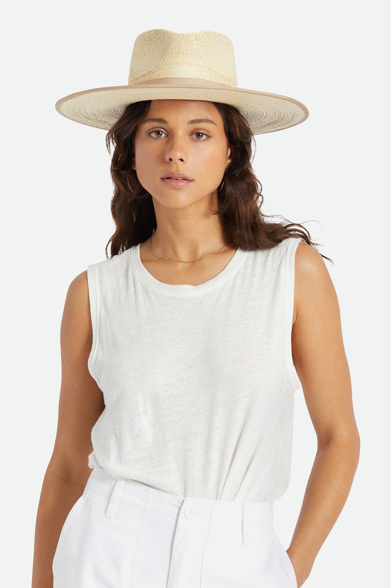 Women's Brixton Jo Rancher Straw Hats Beige | 1496532-CL