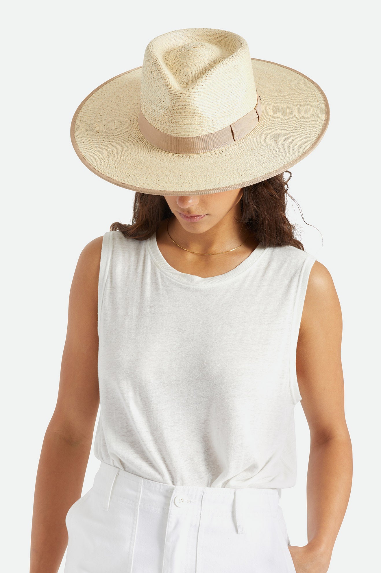 Women's Brixton Jo Rancher Straw Hats Beige | 1496532-CL