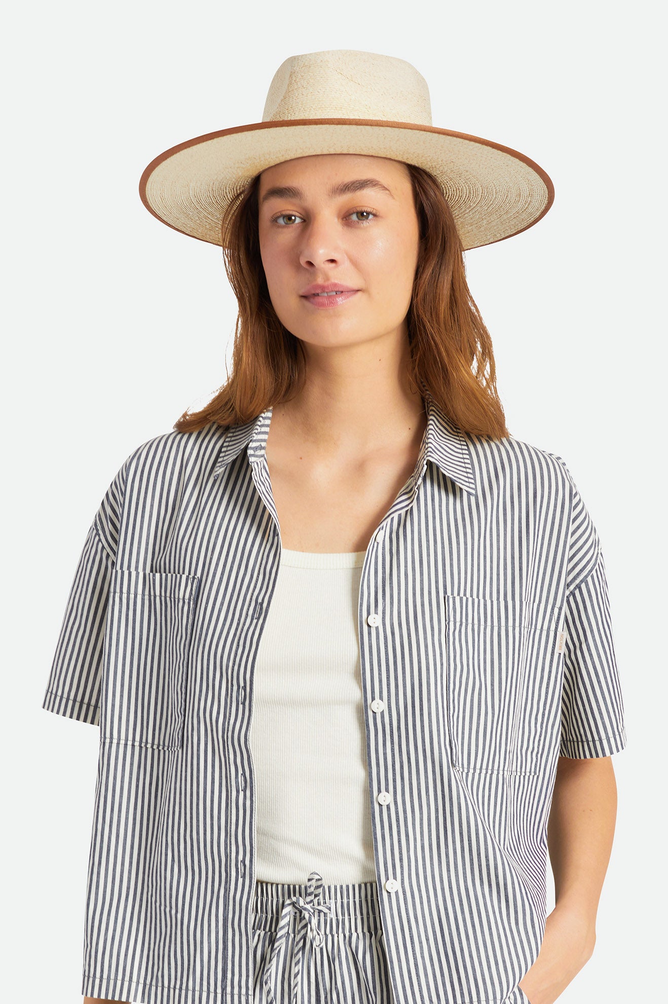 Women's Brixton Jo Rancher Straw Hats Beige | 6397824-PE