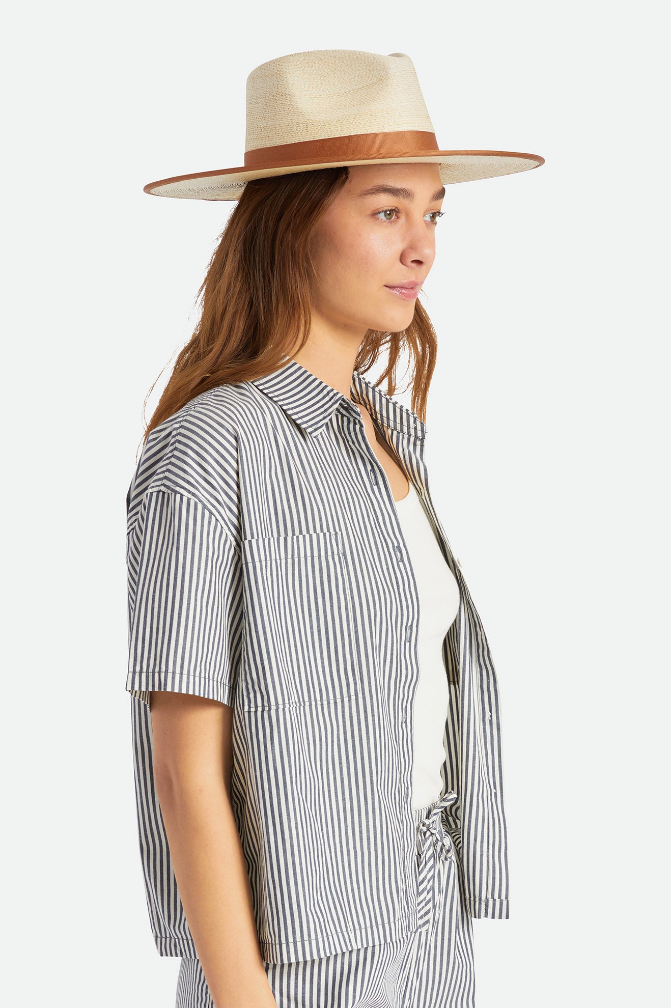 Women's Brixton Jo Rancher Straw Hats Beige | 6397824-PE