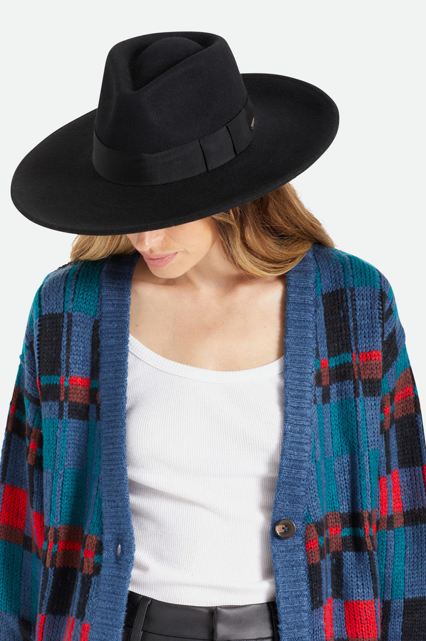 Women's Brixton Joanna Felt Hat Hats Black | 2849613-ZC