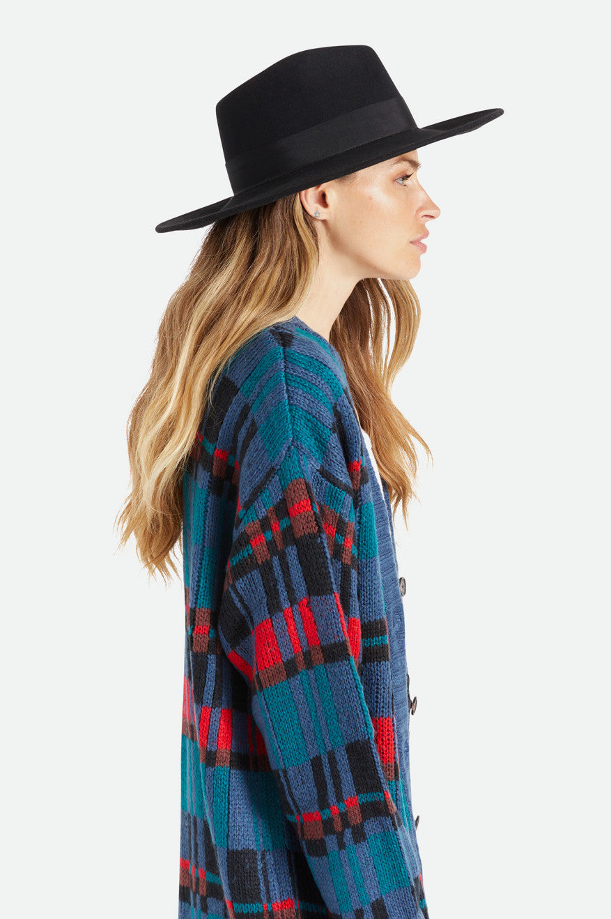 Women's Brixton Joanna Felt Hat Hats Black | 2849613-ZC