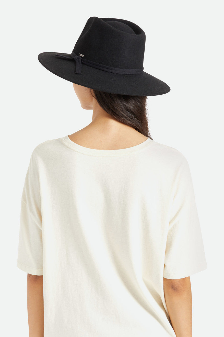 Women's Brixton Joanna Felt Packable Hat Hats Black | 9610258-PG