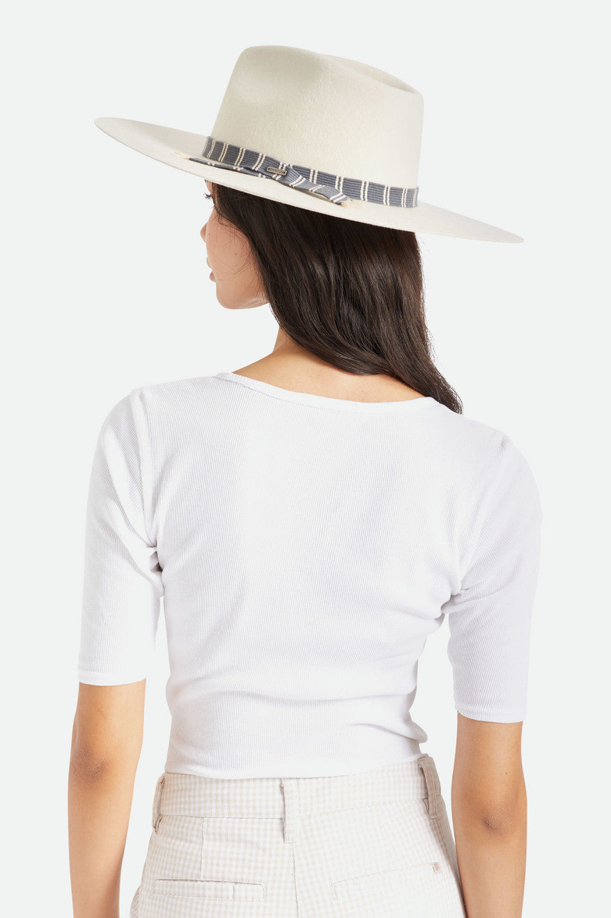 Women's Brixton Leigh Felt Fedora Fedoras White | 6321054-RZ