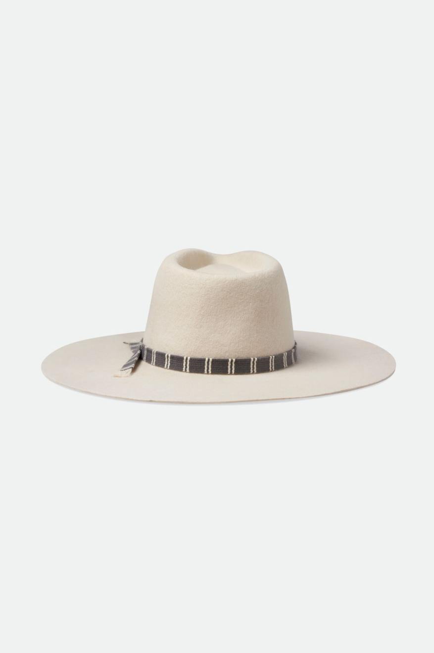 Women's Brixton Leigh Felt Fedora Fedoras White | 6321054-RZ