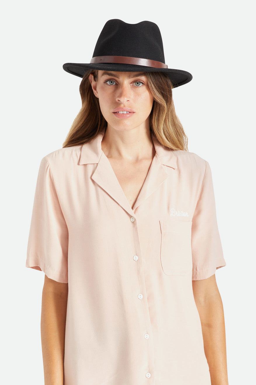 Women's Brixton Messer Fedora Fedoras Black | 0467389-ES