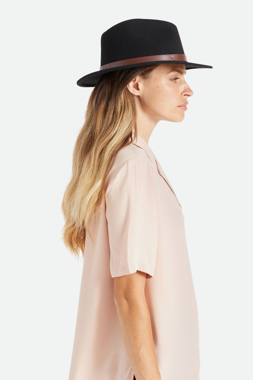 Women's Brixton Messer Fedora Fedoras Black | 0467389-ES