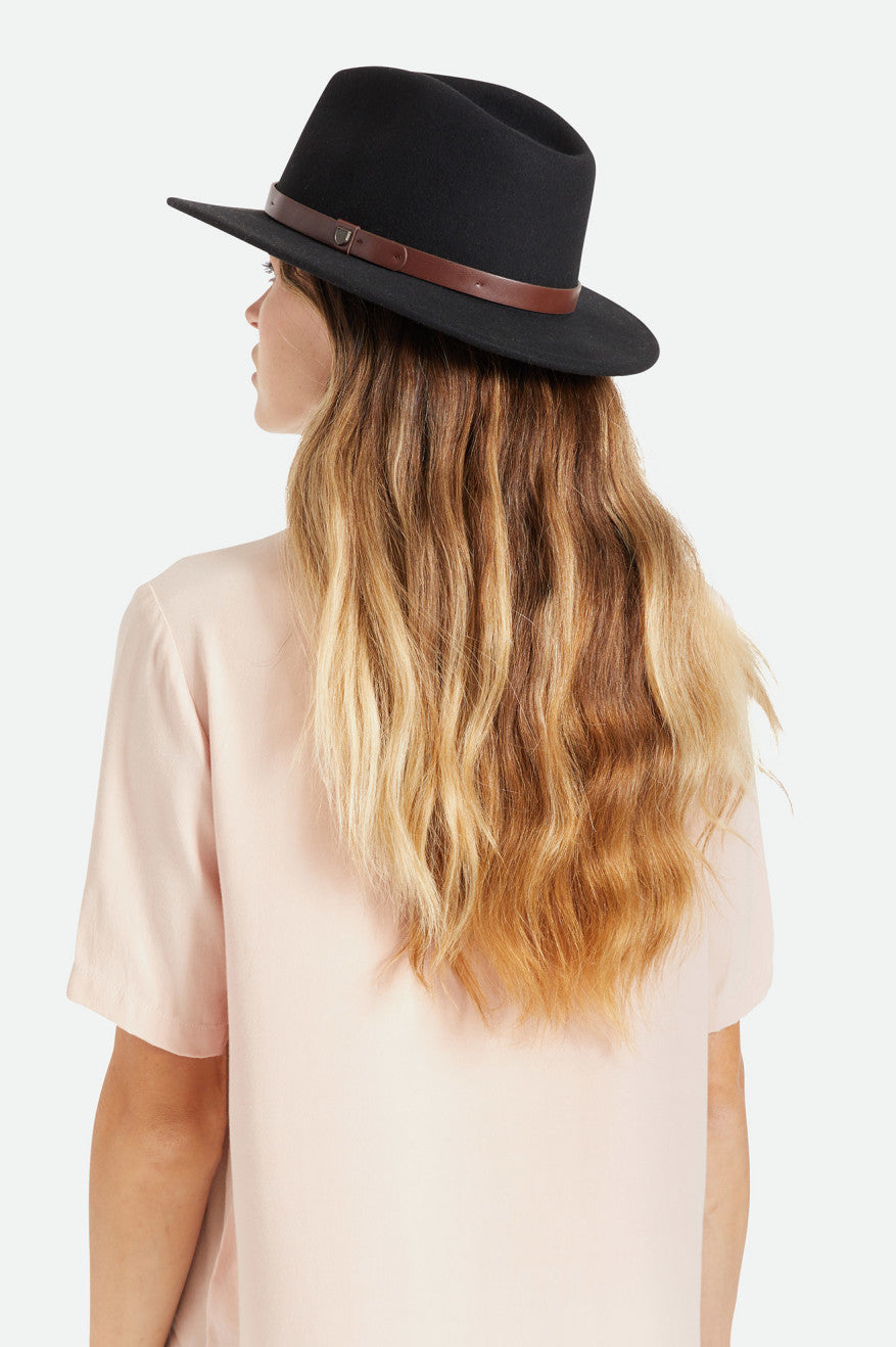 Women's Brixton Messer Fedora Fedoras Black | 0467389-ES