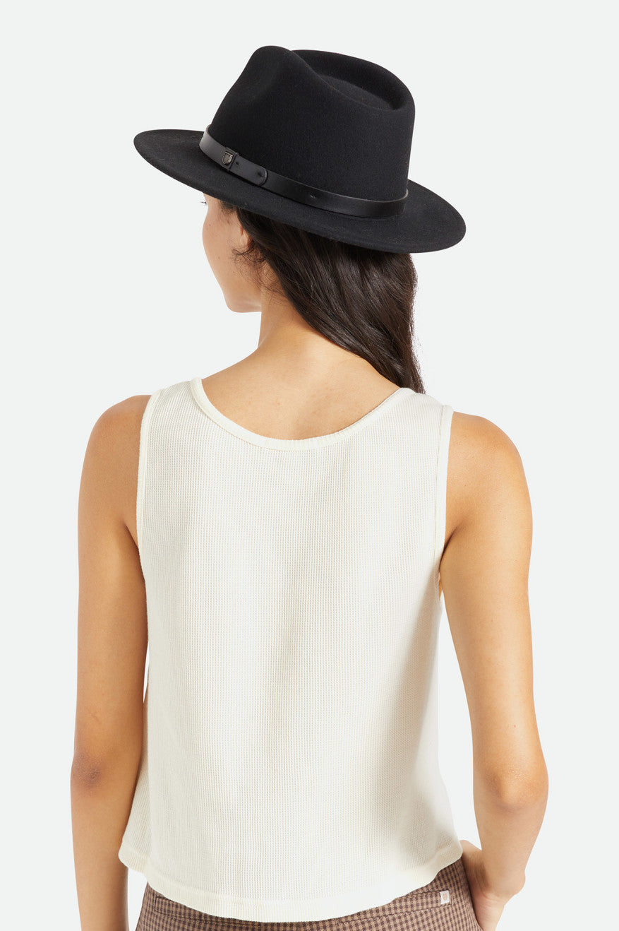 Women's Brixton Messer Fedora Fedoras Black | 3970528-BS