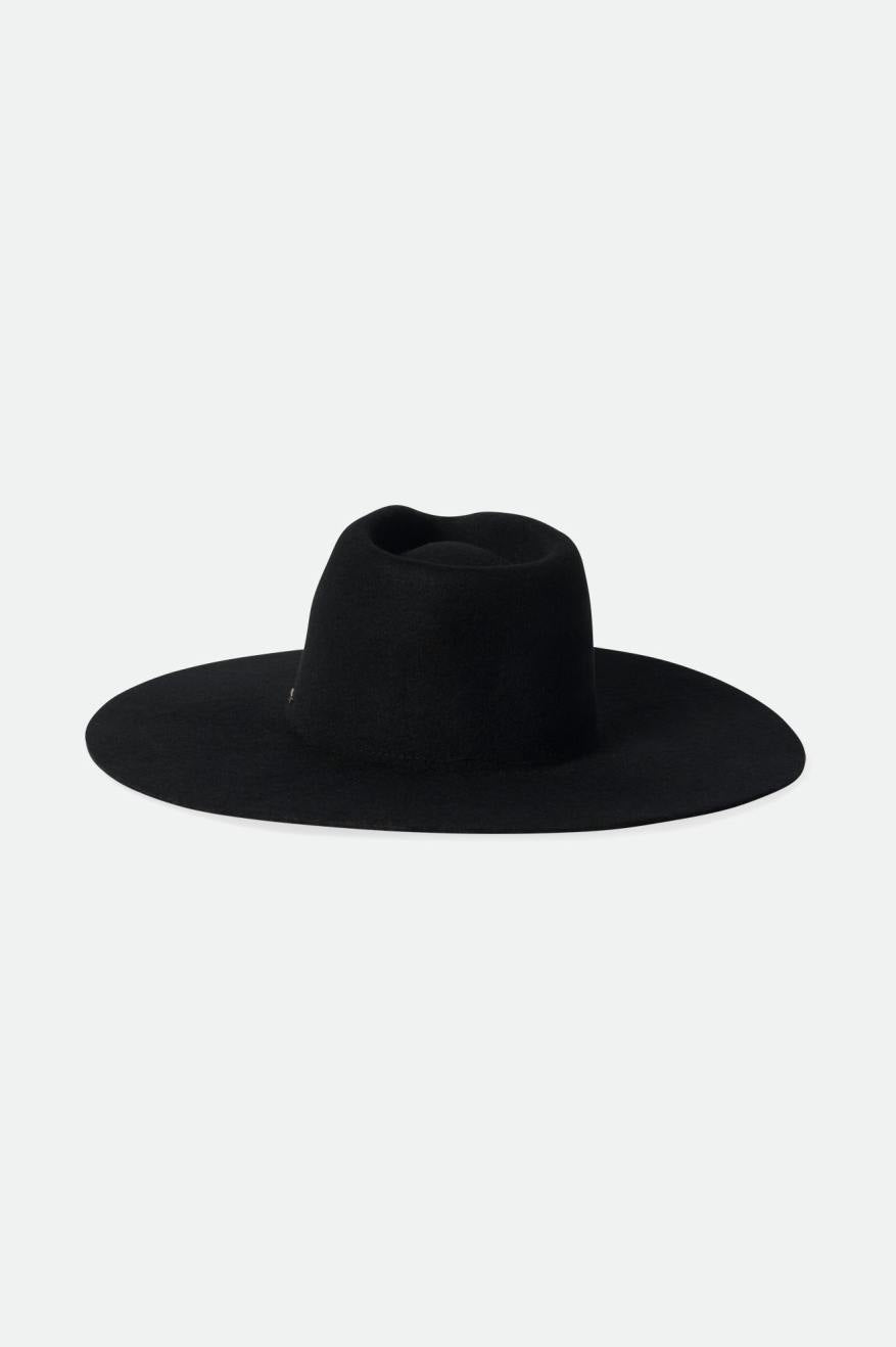 Women's Brixton Primrose Felt Fedora Fedoras Black | 1753649-CD