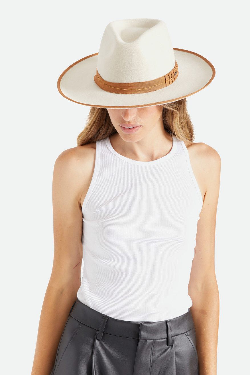 Women's Brixton Reno Fedora Fedoras White | 4705398-IK