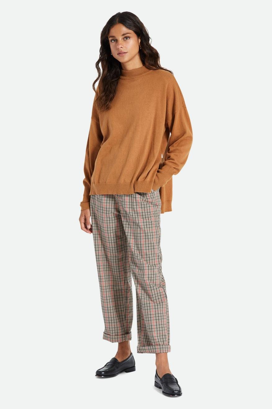 Women's Brixton Reserve Oversized Cashmere Sweaters Brown | 2495386-AY