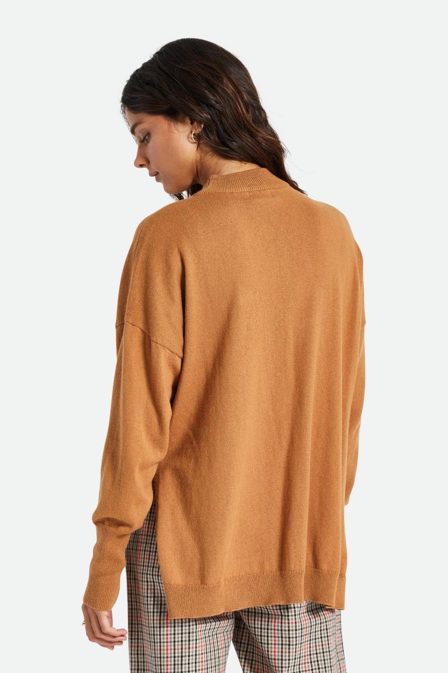 Women's Brixton Reserve Oversized Cashmere Sweaters Brown | 2495386-AY