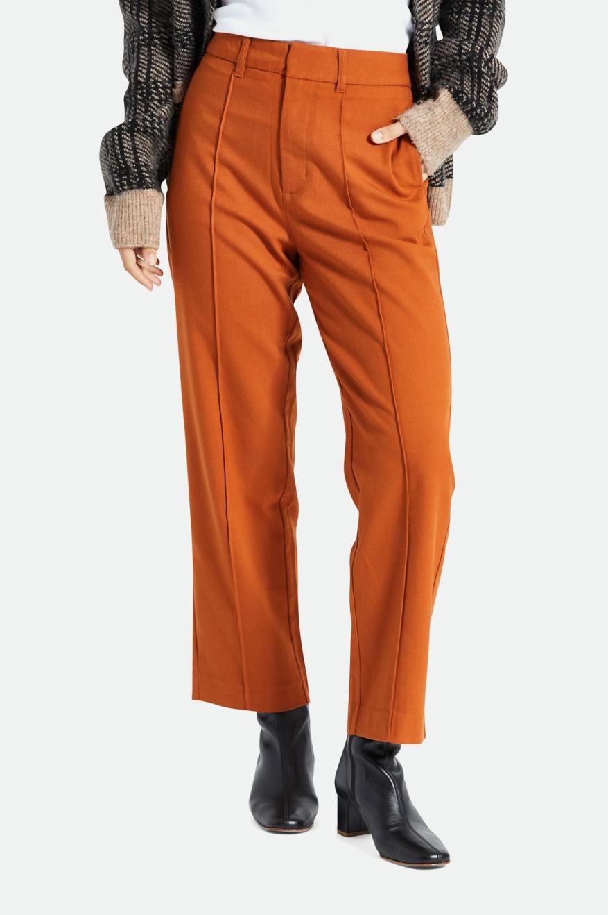 Women's Brixton Retro Trouser Bottoms Orange | 3617452-XJ