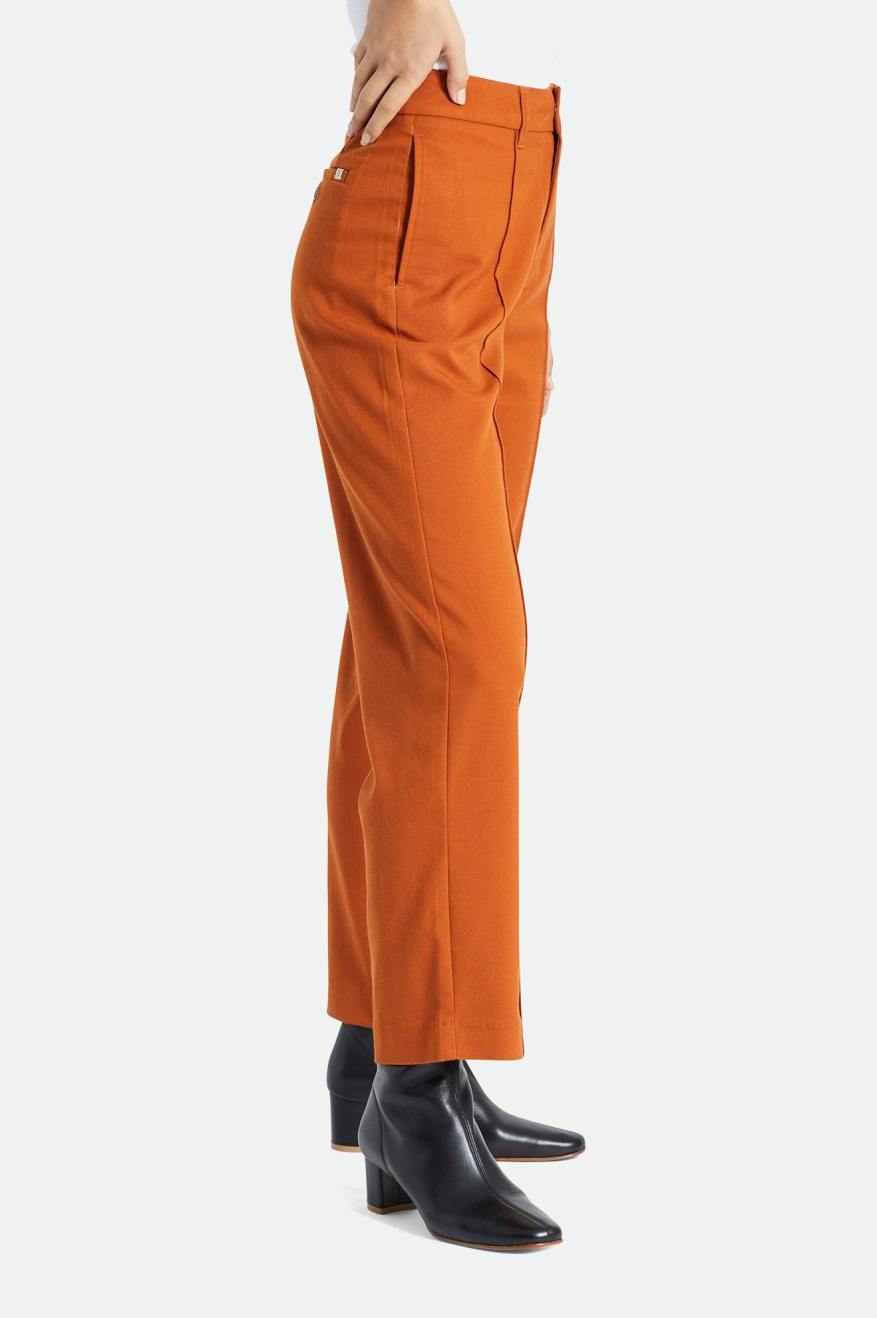 Women's Brixton Retro Trouser Bottoms Orange | 3617452-XJ