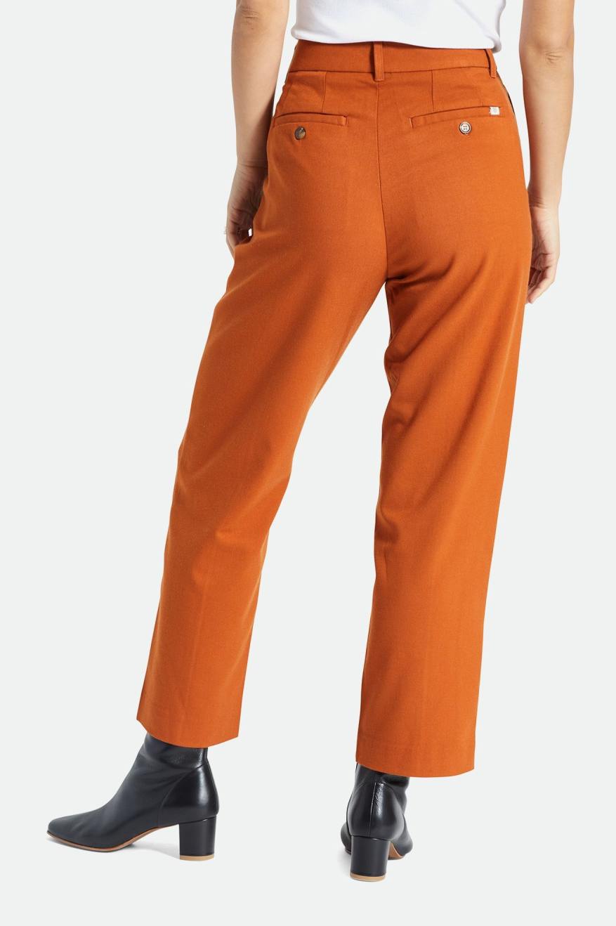 Women's Brixton Retro Trouser Bottoms Orange | 3617452-XJ