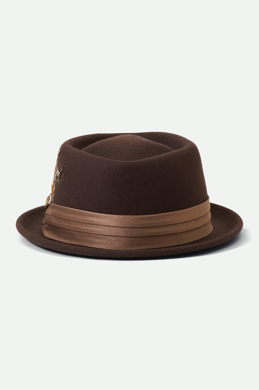 Women's Brixton Stout Pork Pie Hats Brown | 3109742-TJ