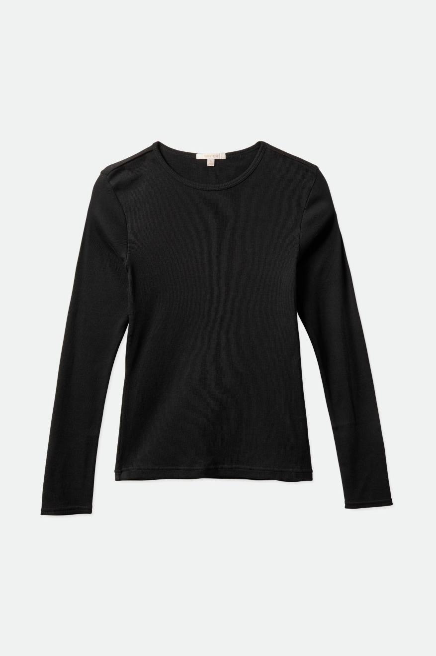 Women's Brixton Tennessee L/S Tee Tops Black | 4209361-OZ