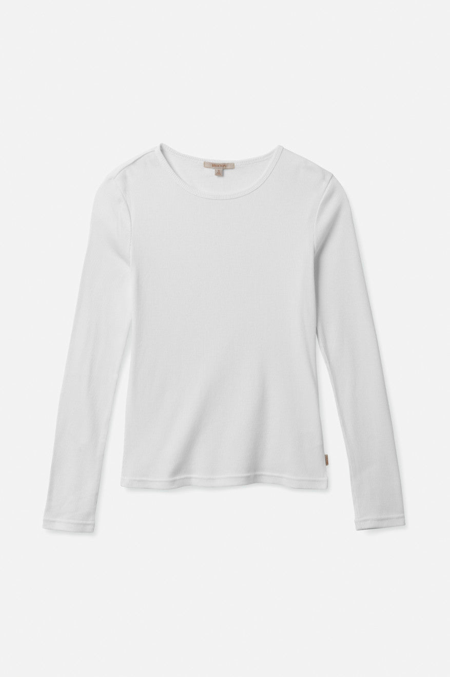 Women's Brixton Tennessee L/S Tee Tops White | 3564827-DP