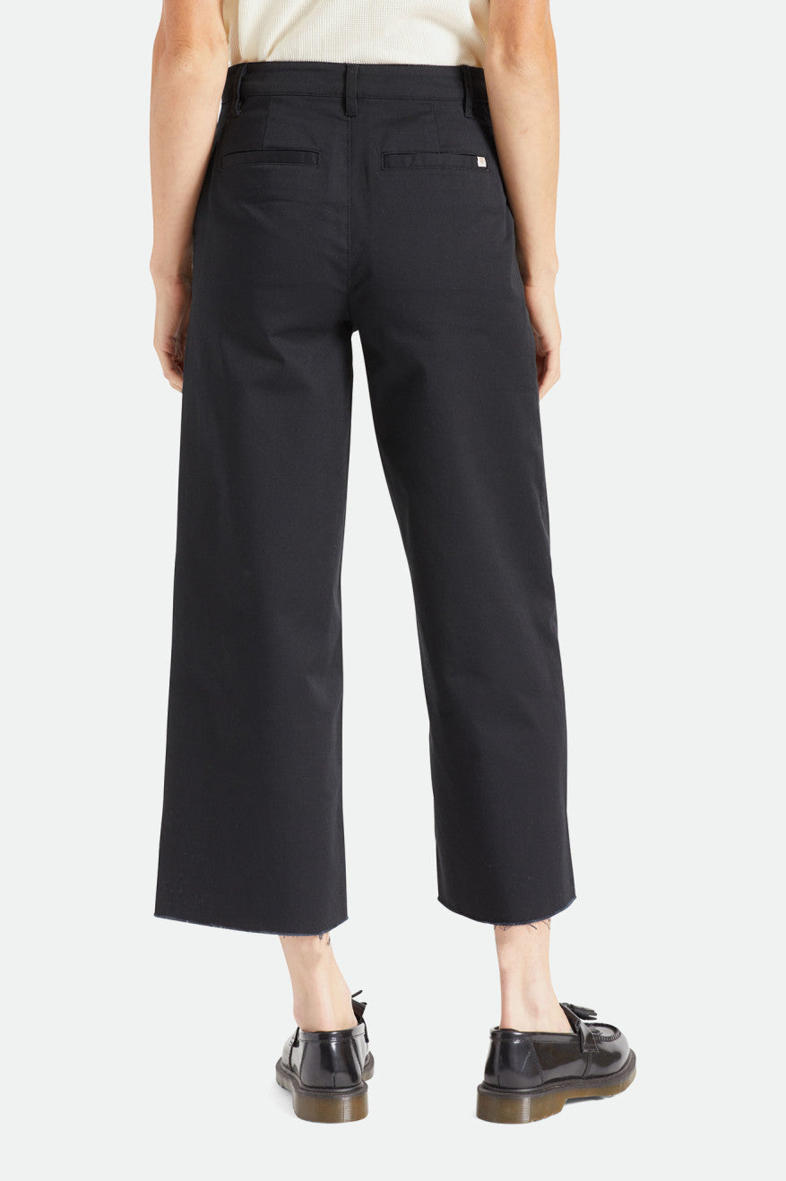 Women's Brixton Victory Wide Leg Bottoms Black | 7150623-RN